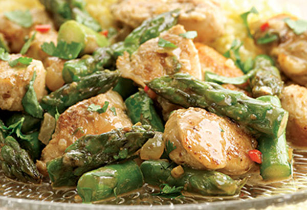 Indian-Spiced Chicken and Asparagus