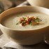Roasted Garlic and Potato Soup with Homemade Croutons
