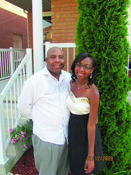 Jay Martin and his daughter, Jalesa, at their home. photo courtesy of Jay Martin.