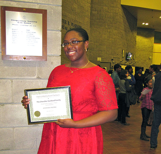 Jeydeane Palmer, second place winner of the Black History Essay Awards. Photo by Neil Armstrong.