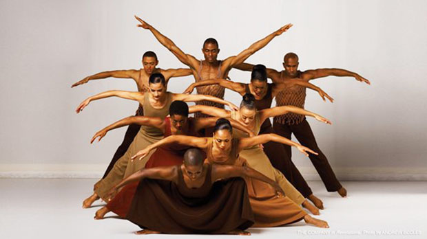 Alvin Ailey American Dance Theater members perform in Alvin Ailey’s "Revelations". Photo by Andrew Eccles.