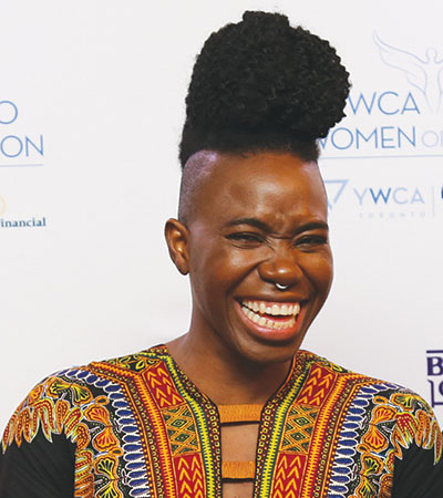 d’bi.young anitafrika seen when she received a Woman of Distinction Award from the YWCA, on May 27, last year. Photo courtesy of YWCA Canada.