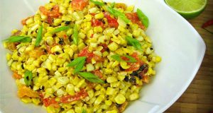 Grilled Corn Salad With A Spicy Cheddar Dressing