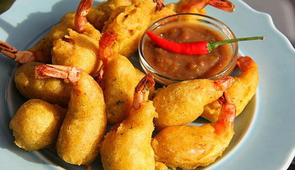 Tasty Shrimp Pholourie