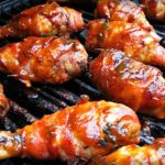 BBQ Chicken Wrapped In Bacon Glazed With Tamarind BBQ Sauce
