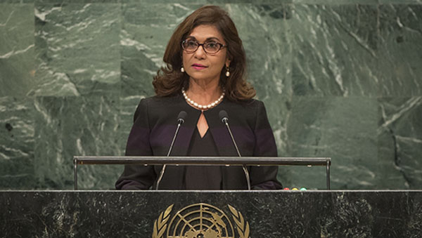Niermala S. Badrising, Minister for Foreign Affairs of the Republic of Suriname, addresses the general debate of the General Assembly’s seventy-first session.