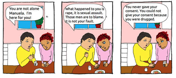 Story 3 - Manuela's story in the graphic novel, "Telling Our Stories: Immigrant Women's Resilience." Image contributed.
