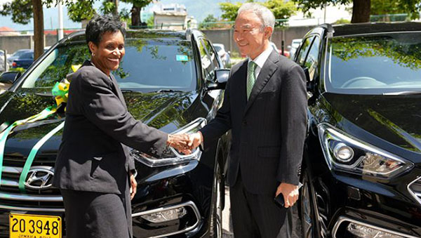 Korea Donates Three SUVs To Jamaican Government