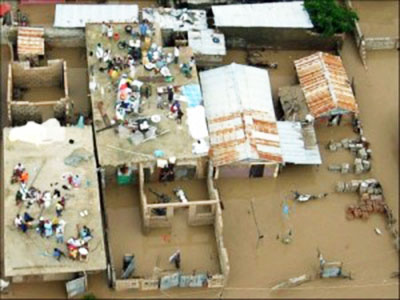 Hurricane damage and flooding in Haiti last year. Photo credit: CMC.