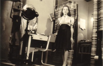 Viola Desmond in her studio, ca. 1938. MG 21.14 - Wanda Robson Collection. 16-87-30227. Beaton Institute, Cape Breton University.