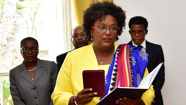 Barbados’ First Female Prime Minister, Mia Mottley, And New Cabinet Sworn In