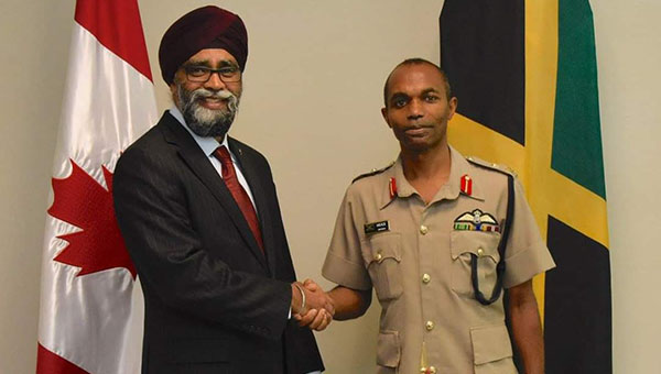 Canada’s Minister Of National Defence Speaks With Jamaica’s Chief Of Defence Staff