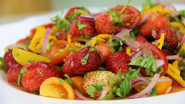 Strawberry Chow (Spicy-pickle salad) Recipe