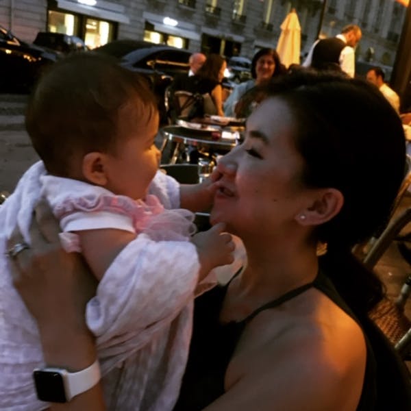Dr. Stephanie Liu with her first child. Photo provided by author.