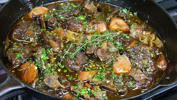 Fork-Tender, Herb And Wine Braised Oxtails