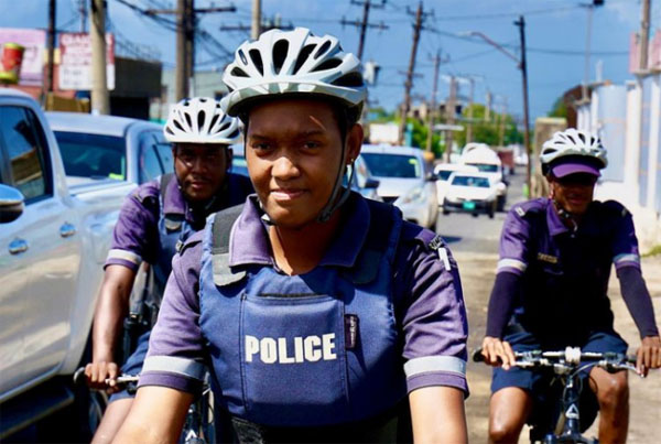 Jamaican police on patrol in Kingston. Photo contributed.