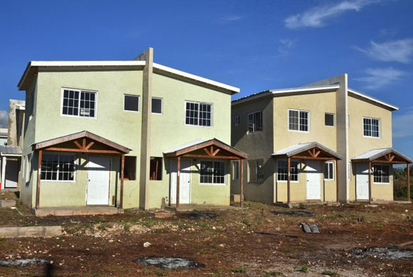 Some of the houses being built, as part of the Foreshore Estate development in Delacree Pen, St. Andrew. Photo credit: Rudranath Fraser.